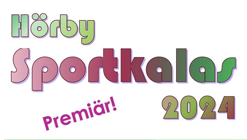 Loggo för Hörby Sportkalas och texten "Premiär!"